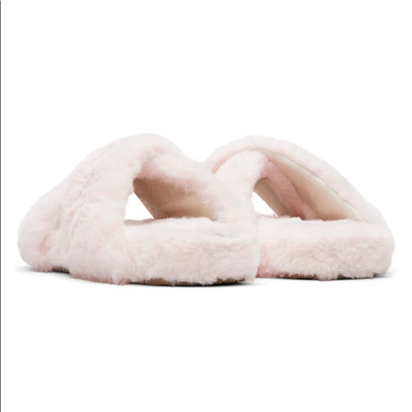 Toms Women's Susie Eva Faux Fur Slip On Slippers Slides Pink Size 9 - Picture 4 of 6
